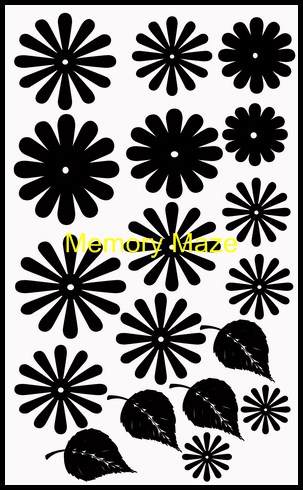 chipboard flowers 4 for dimensional work 110 x 180 min buy 3 Mem